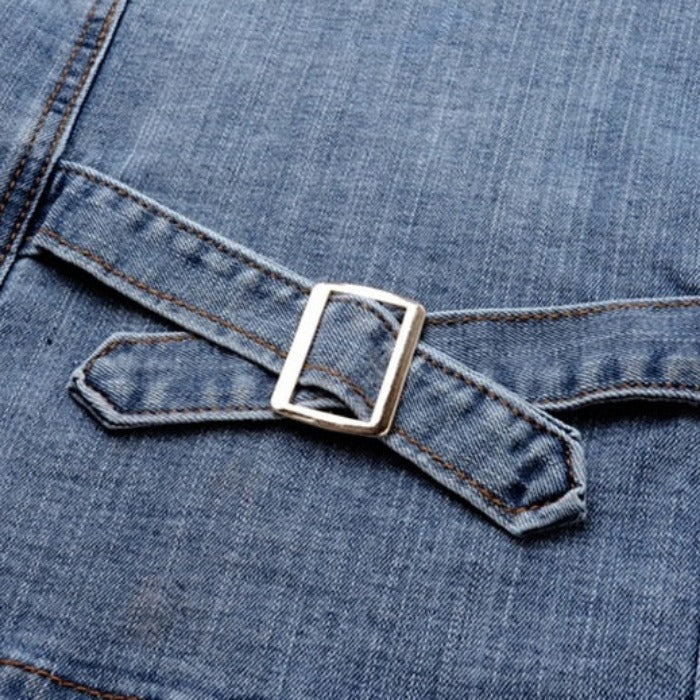 Chloe | Cropped Denim Moto Jacket for Women