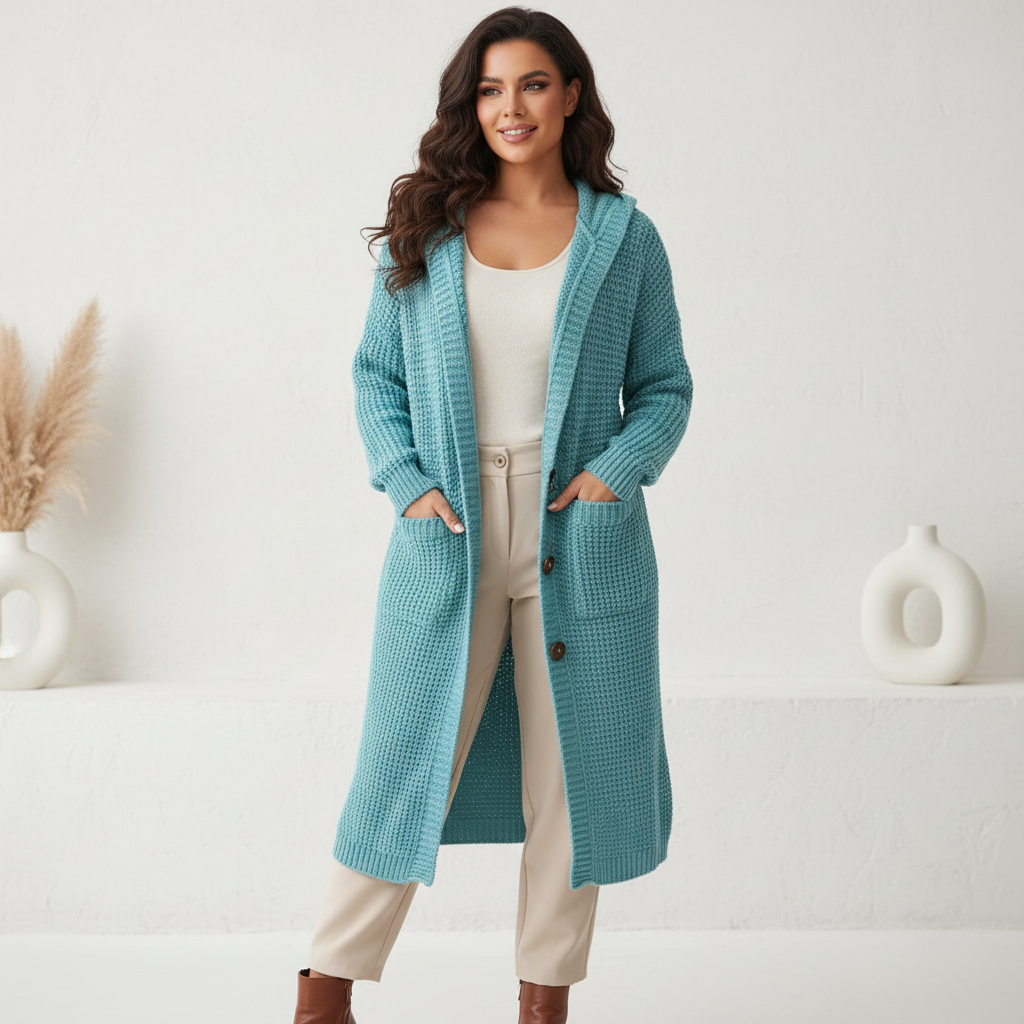 Bella | Hooded Longline Cardigan for Women