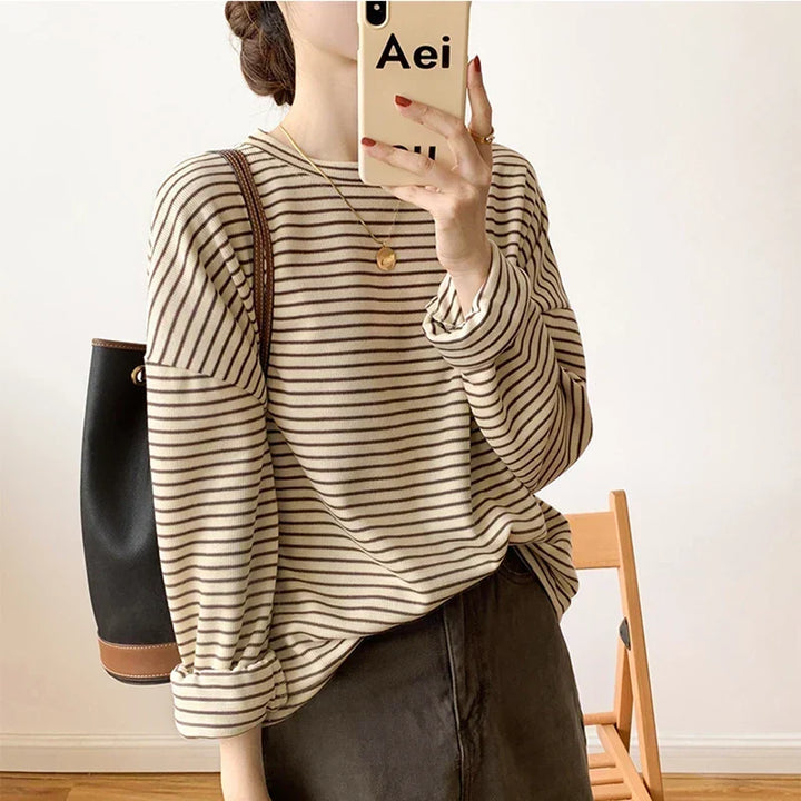 Christina | Striped Button-Up Shirt for Women
