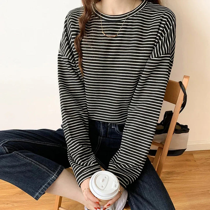 Christina | Striped Button-Up Shirt for Women
