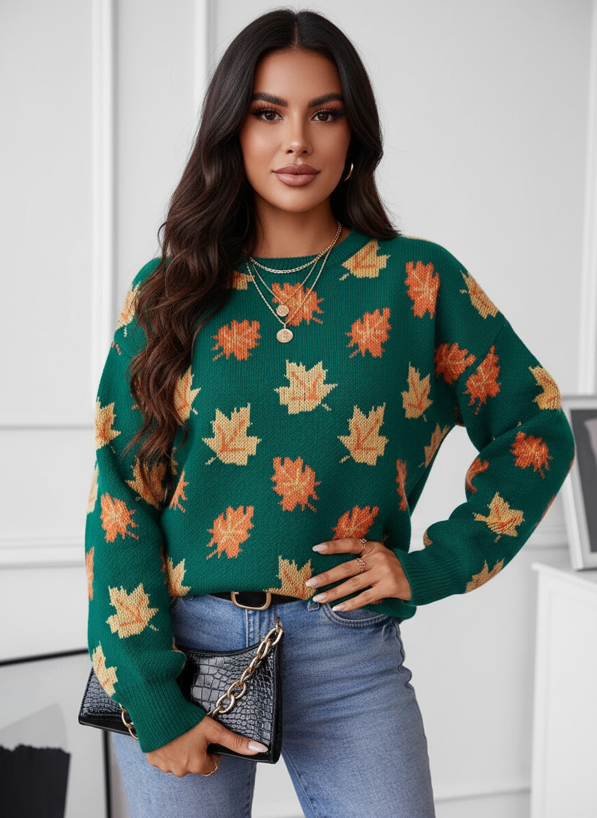 Gracie | Jacquard Ribbed Sweater for Women