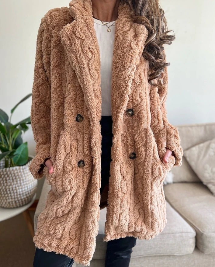 Juno | Longline Teddy Coat for Women
