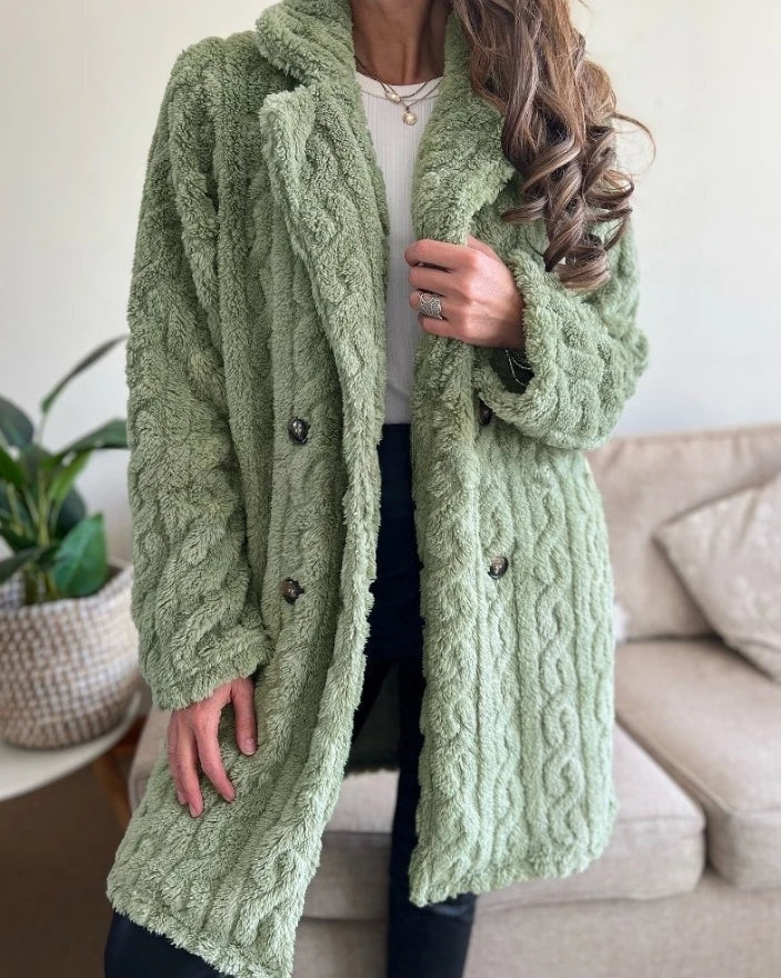 Juno | Longline Teddy Coat for Women