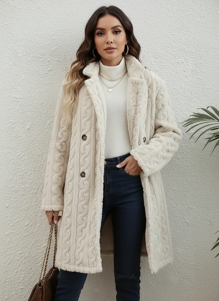 Juno | Longline Teddy Coat for Women