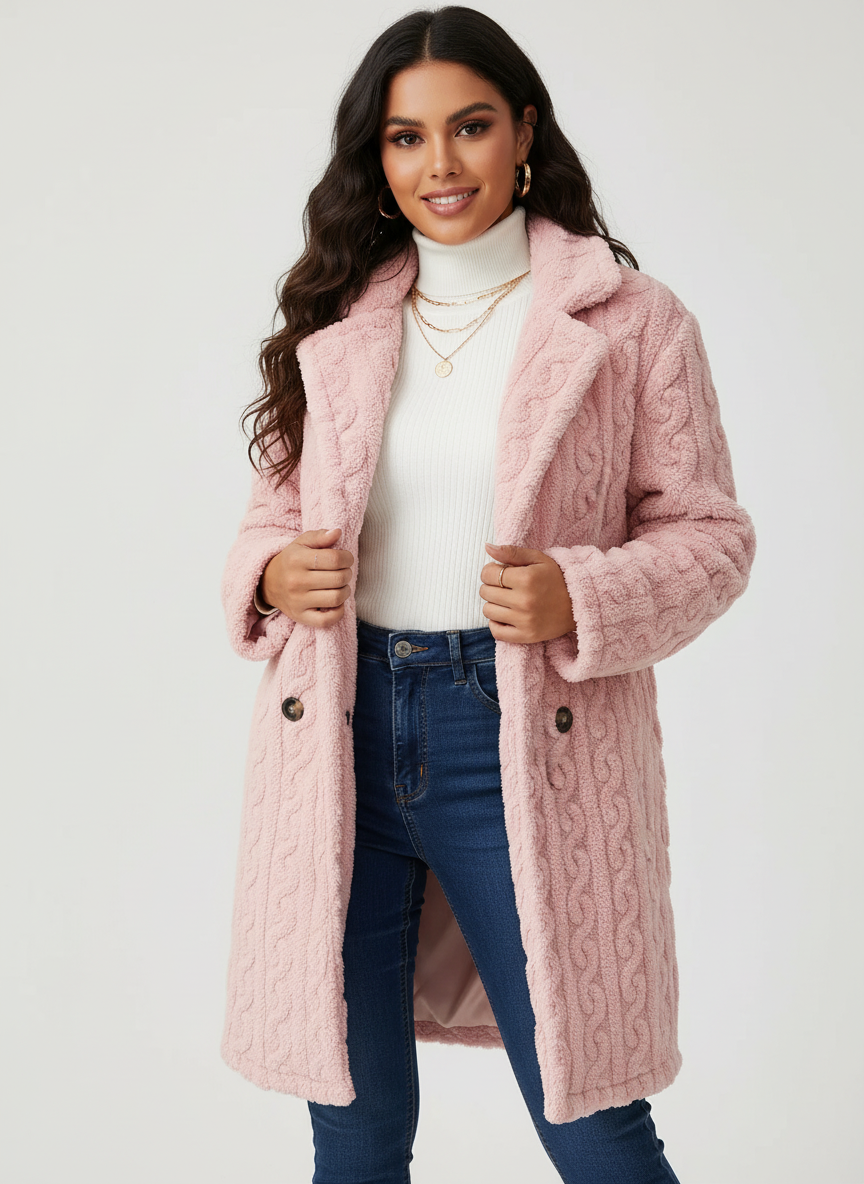 Juno | Longline Teddy Coat for Women