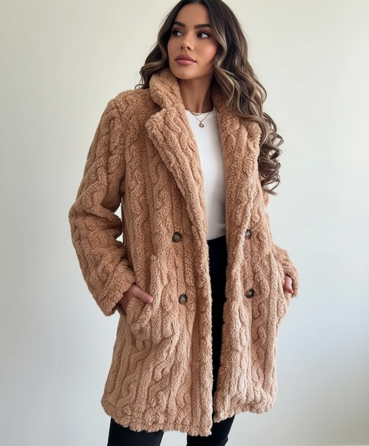 Juno | Longline Teddy Coat for Women