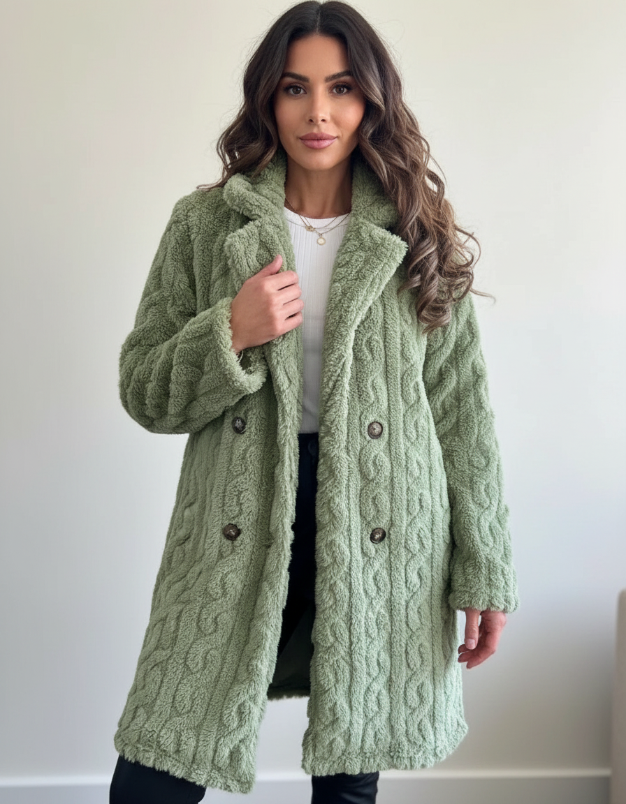 Juno | Longline Teddy Coat for Women