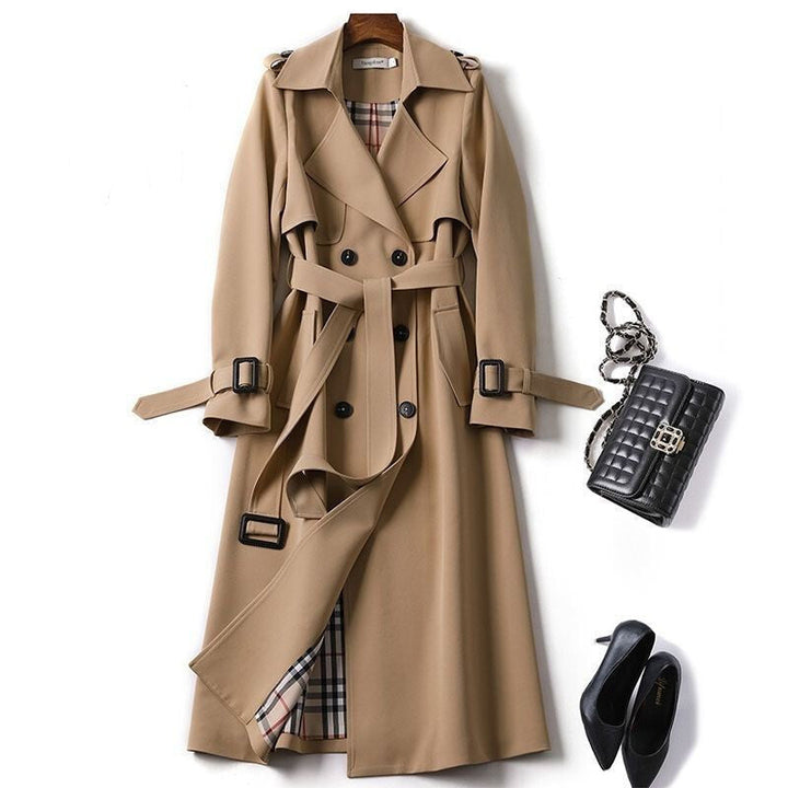 Cecilia | Long Double-Breasted Trench Coat for Women