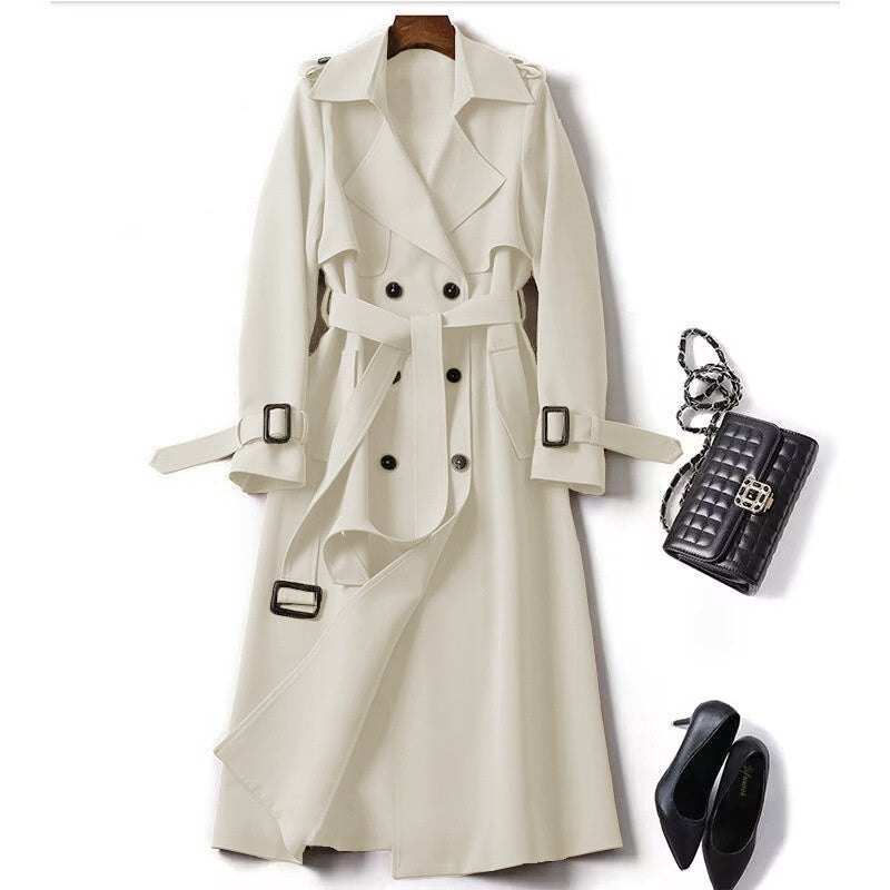 Cecilia | Long Double-Breasted Trench Coat for Women