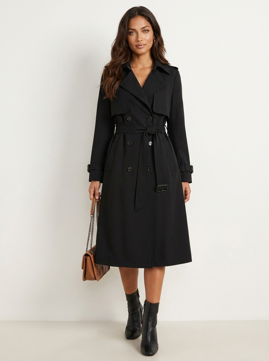 Cecilia | Long Double-Breasted Trench Coat for Women