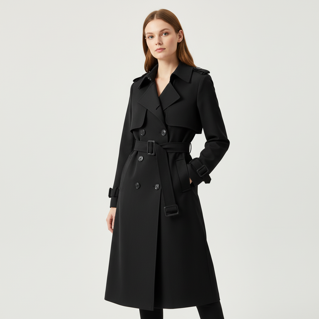 Cecilia | Long Double-Breasted Trench Coat for Women