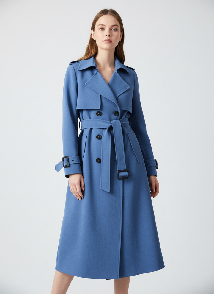 Cecilia | Long Double-Breasted Trench Coat for Women