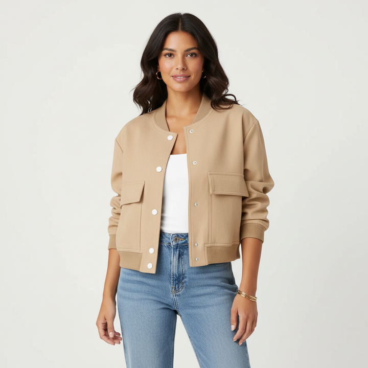 Lena | Cropped Bomber Jacket for Women