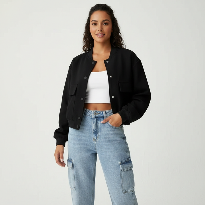 Lena | Cropped Bomber Jacket for Women