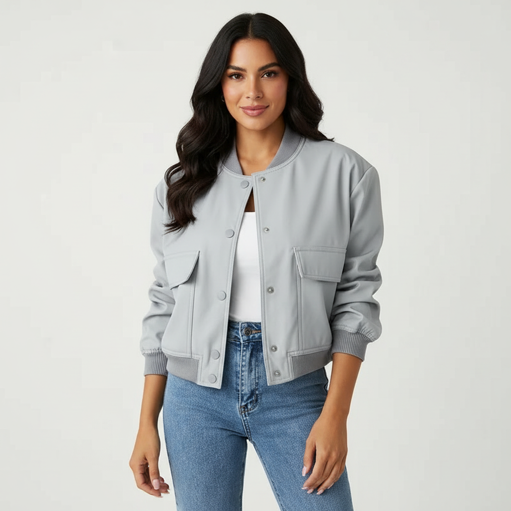 Lena | Cropped Bomber Jacket for Women