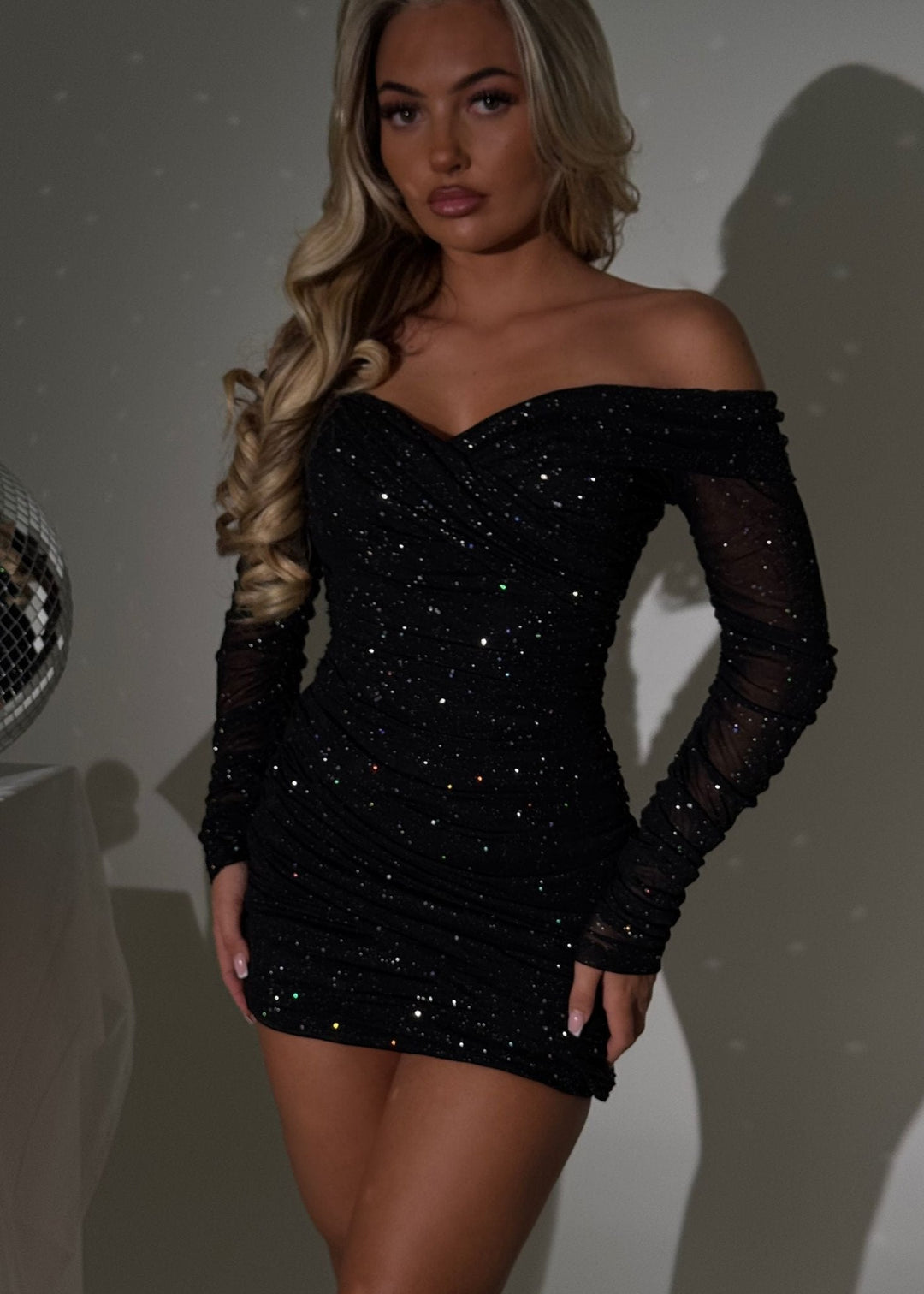 Ava | Homecoming Dress Bodycon Glitter Long-Sleeve Women&