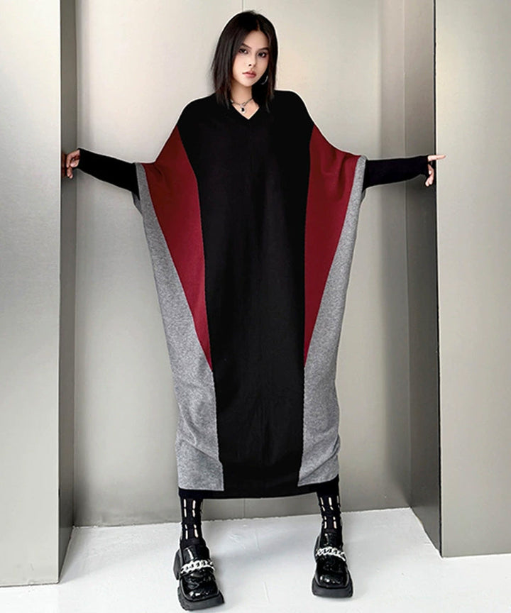 Panel Knit Long Dress – White Dress