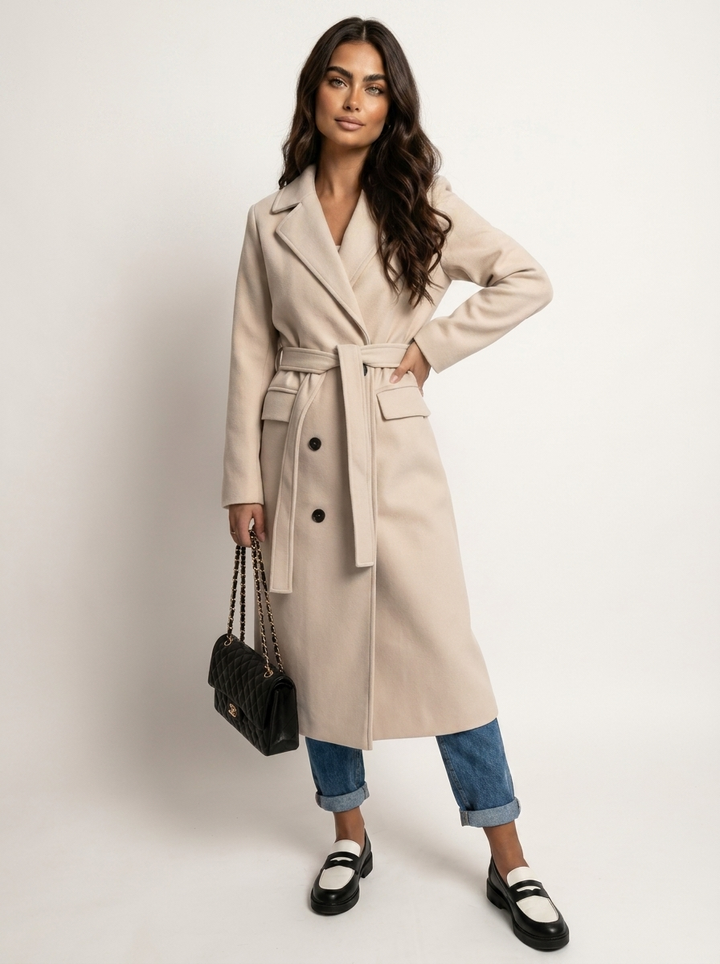 Constance | Long Double-Breasted Coat for Women