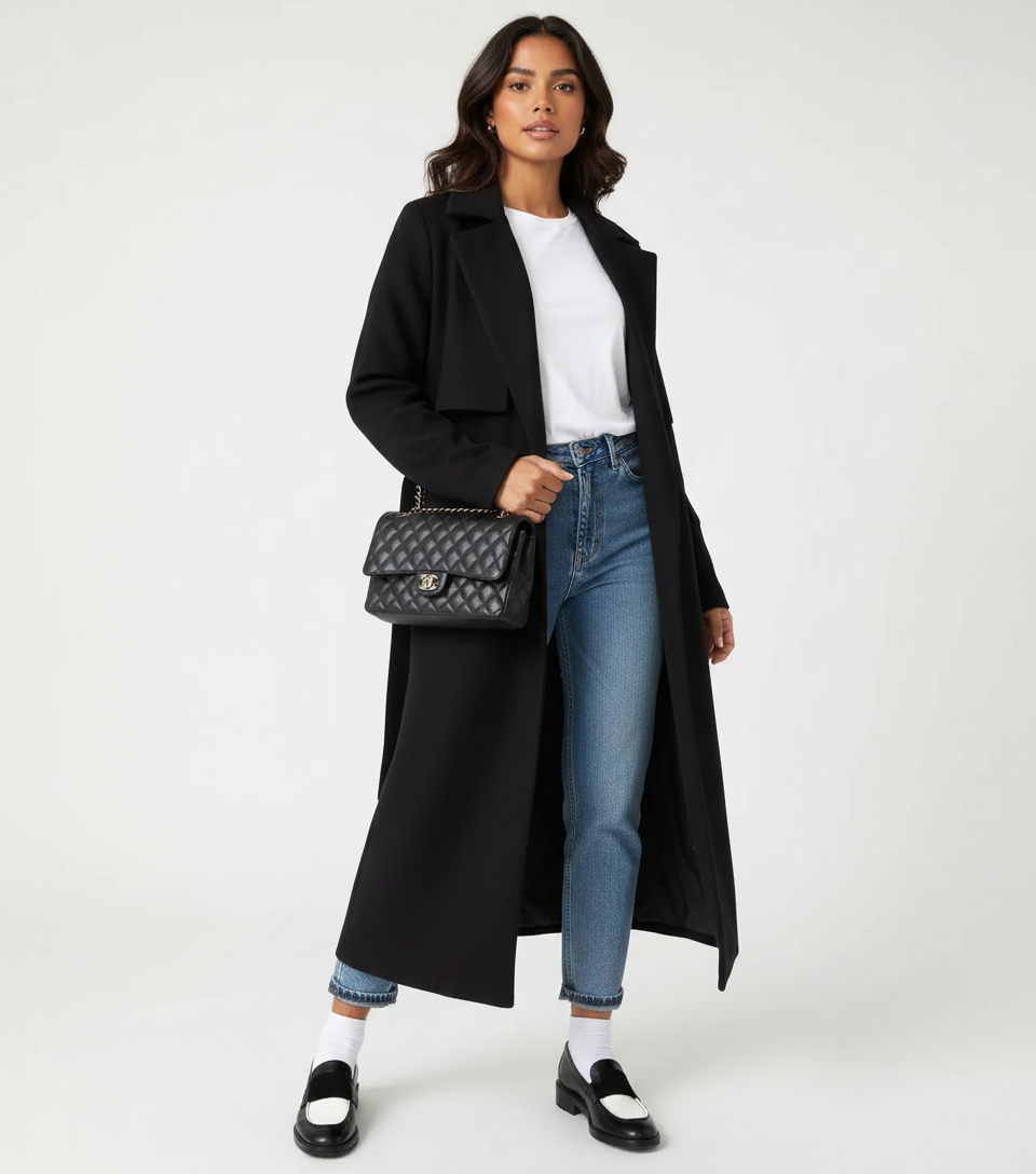 Constance | Long Double-Breasted Coat for Women