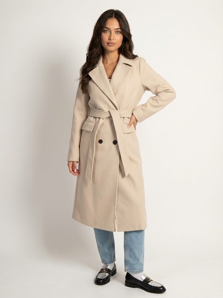 Constance | Long Double-Breasted Coat for Women