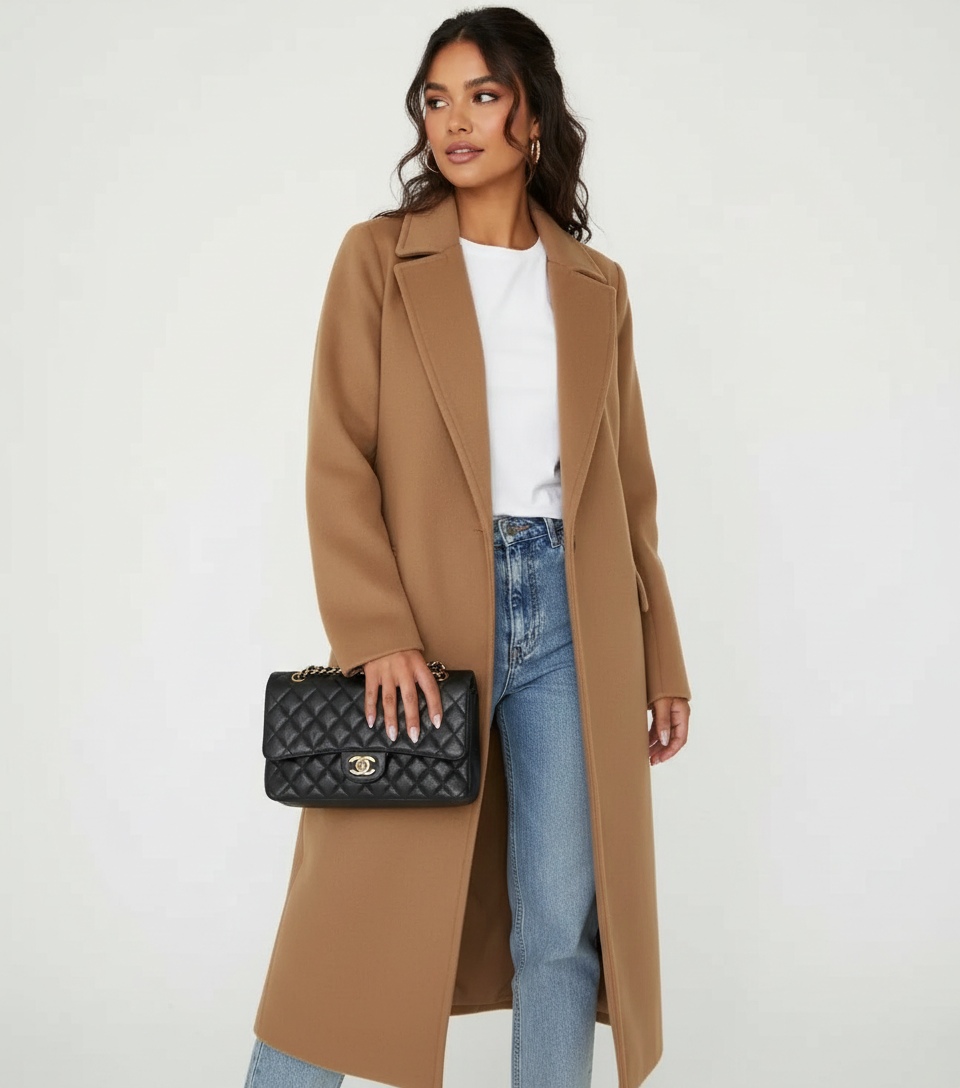 Constance | Long Double-Breasted Coat for Women