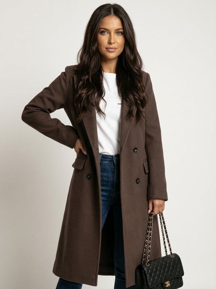 Constance | Long Double-Breasted Coat for Women