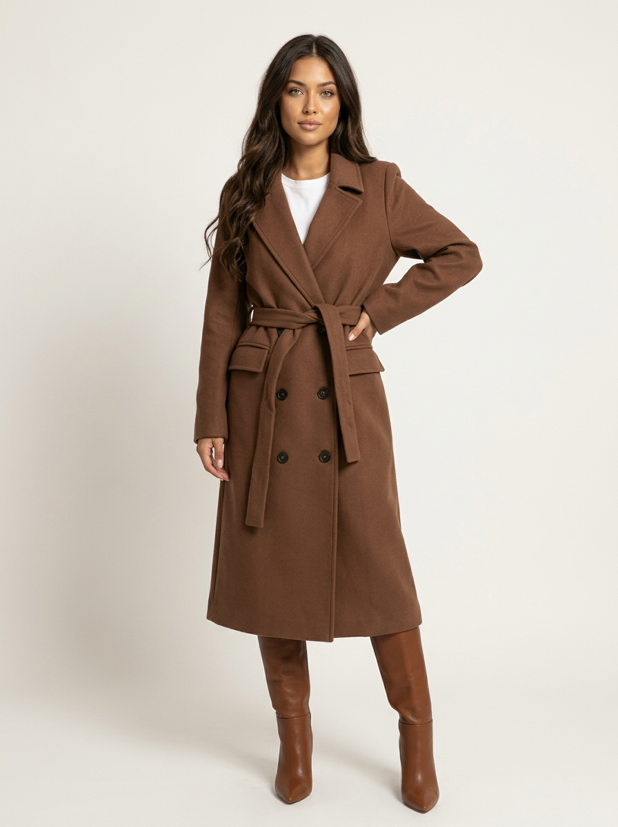 Constance | Long Double-Breasted Coat for Women