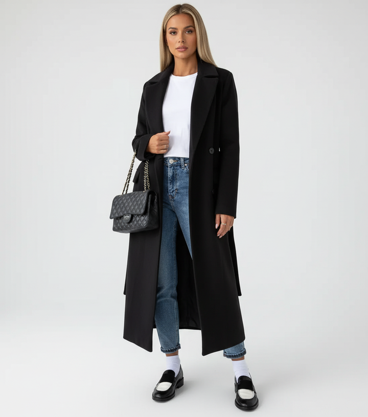 Constance | Long Double-Breasted Coat for Women