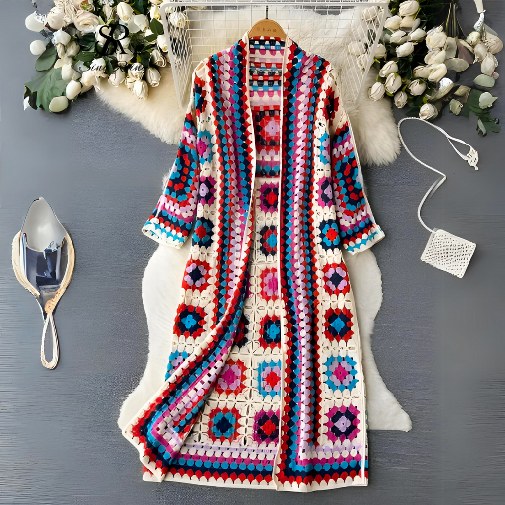 Regina | Crochet Longline Cardigan for Women