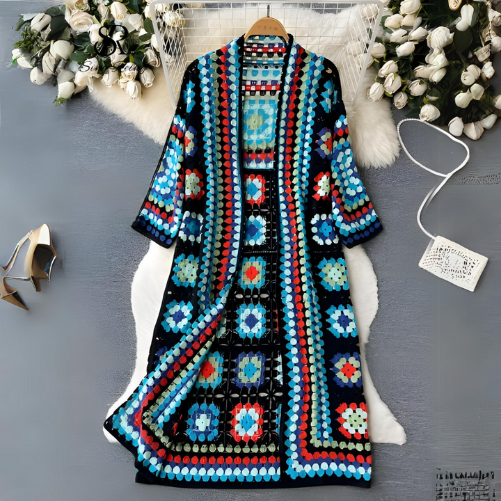 Regina | Crochet Longline Cardigan for Women