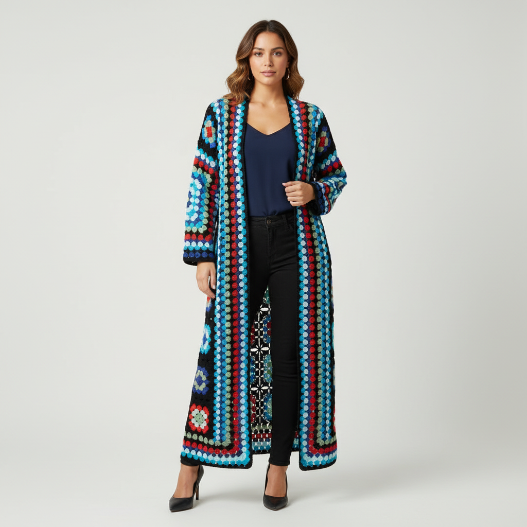 Regina | Crochet Longline Cardigan for Women