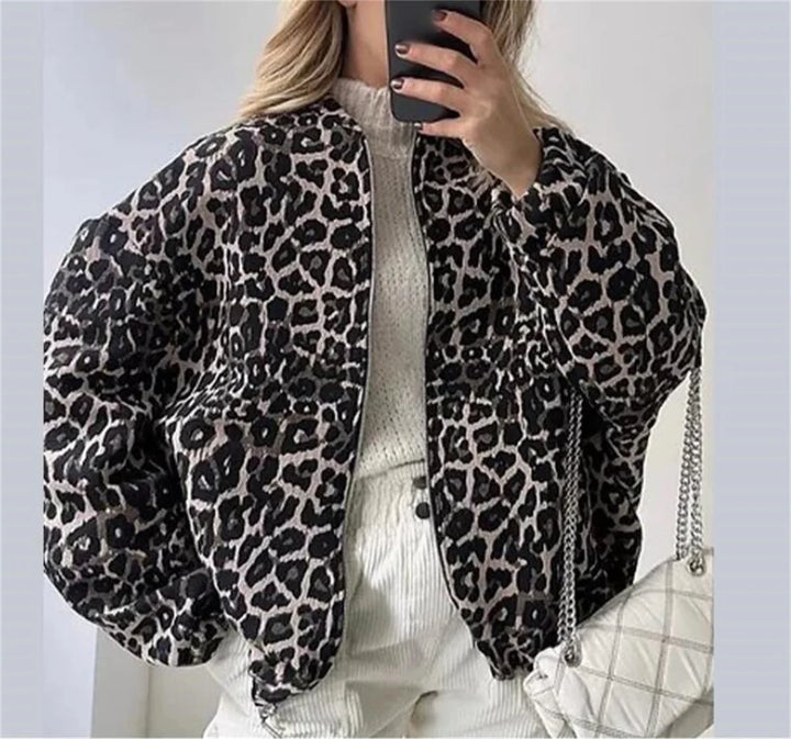 Georgina | Leopard Print Bomber Jacket for Women