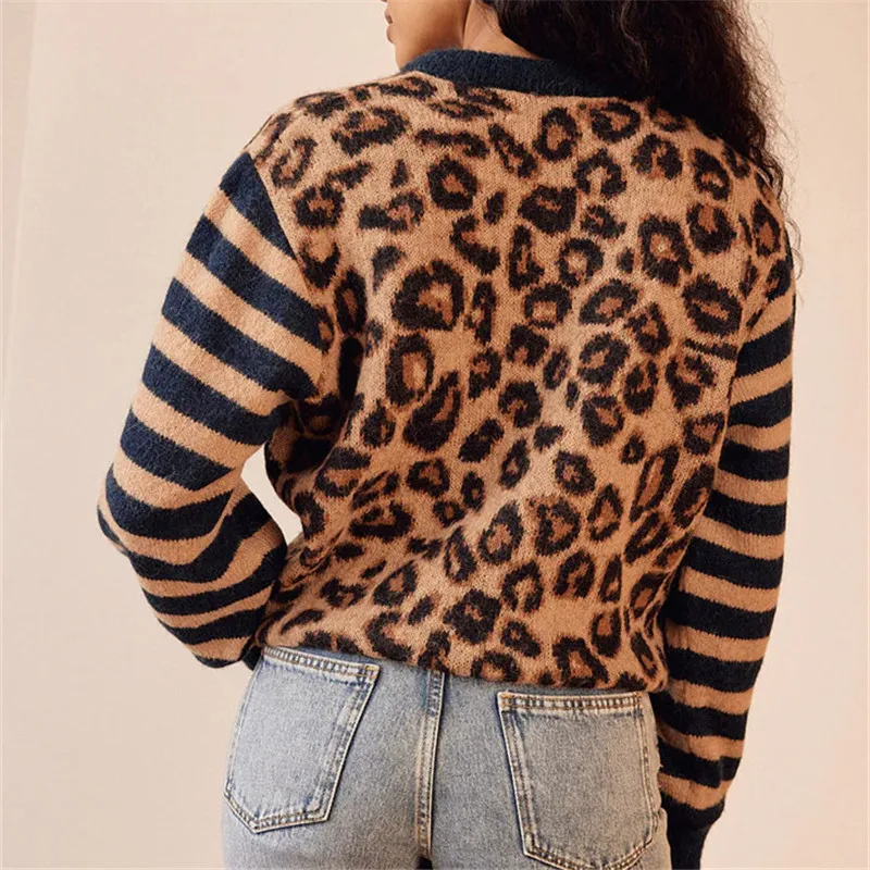Vivienne | Cropped Leopard Print Cardigan for Women