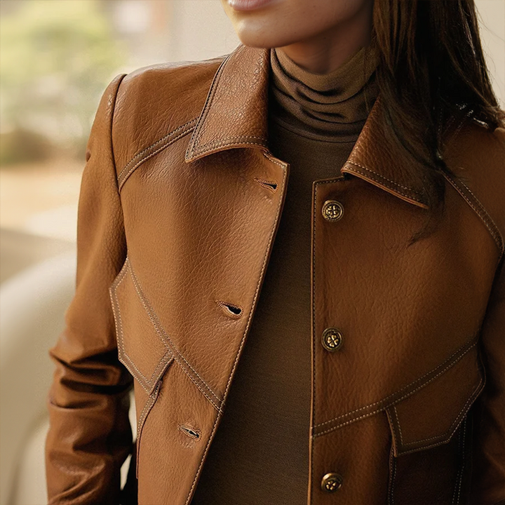 Vanessa | Sleek Leather Jacket for Women