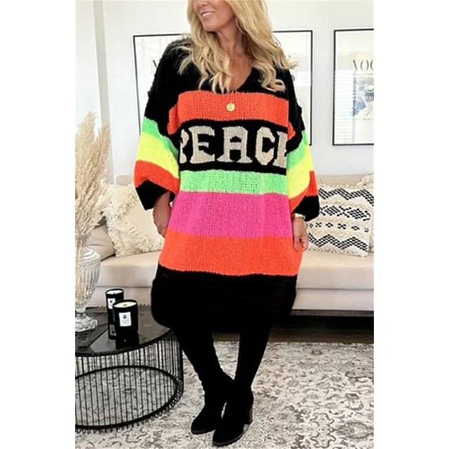 Miriam | Striped Graphic Sweater for Women