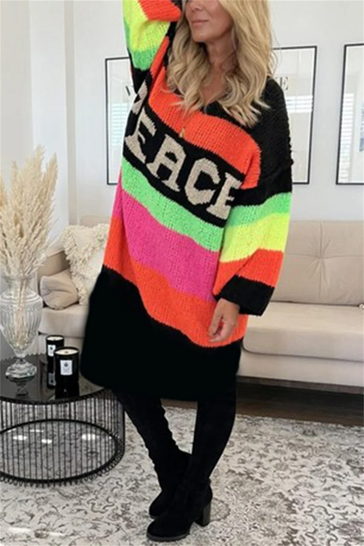 Miriam | Striped Graphic Sweater for Women