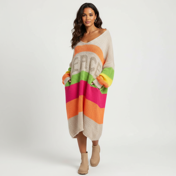 Miriam | Striped Graphic Sweater for Women