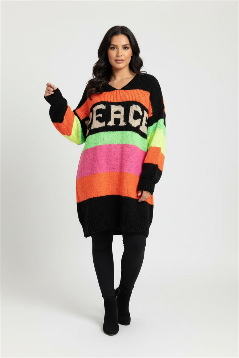 Miriam | Striped Graphic Sweater for Women