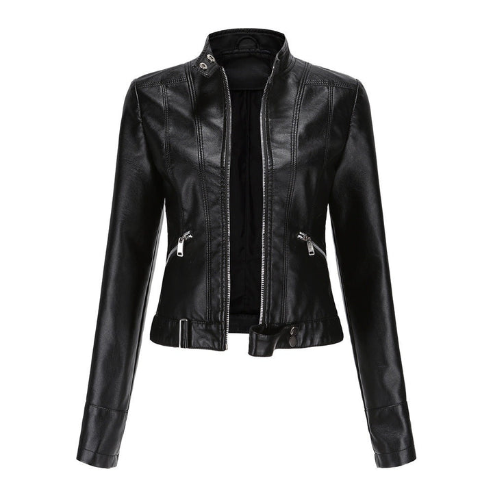 Genevieve | Faux Leather Moto Jacket for Women