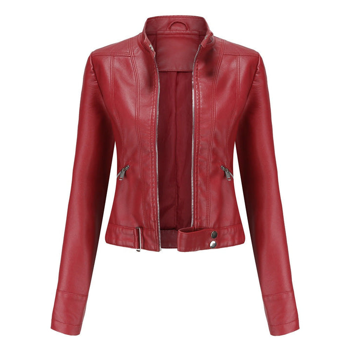 Genevieve | Faux Leather Moto Jacket for Women