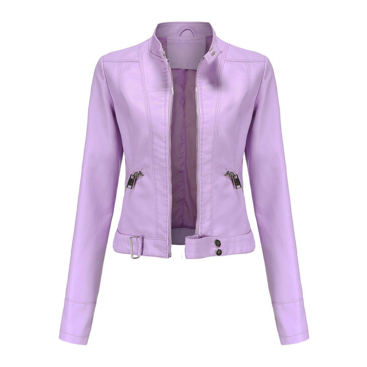 Genevieve | Faux Leather Moto Jacket for Women