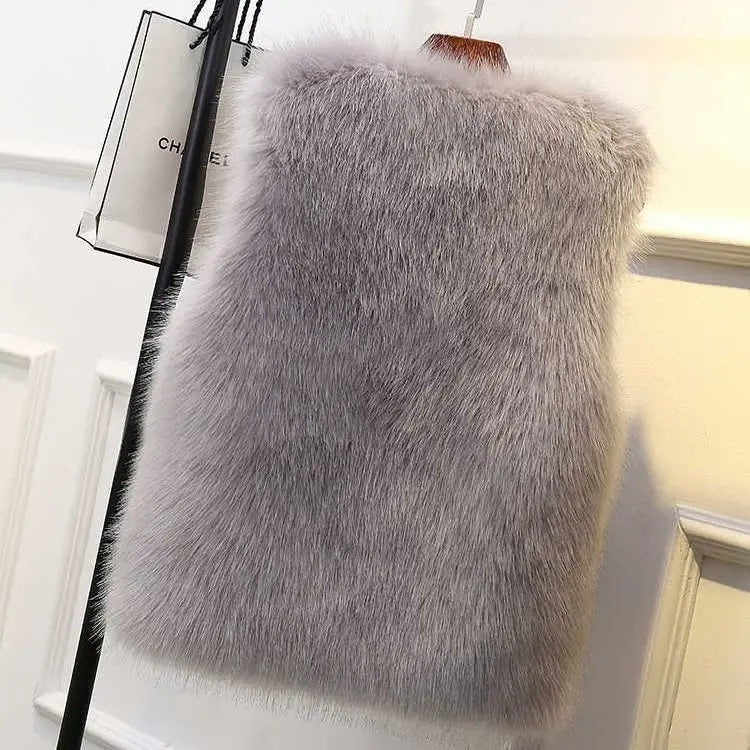Angelina | Sleeveless Faux Fur Gilet for Women