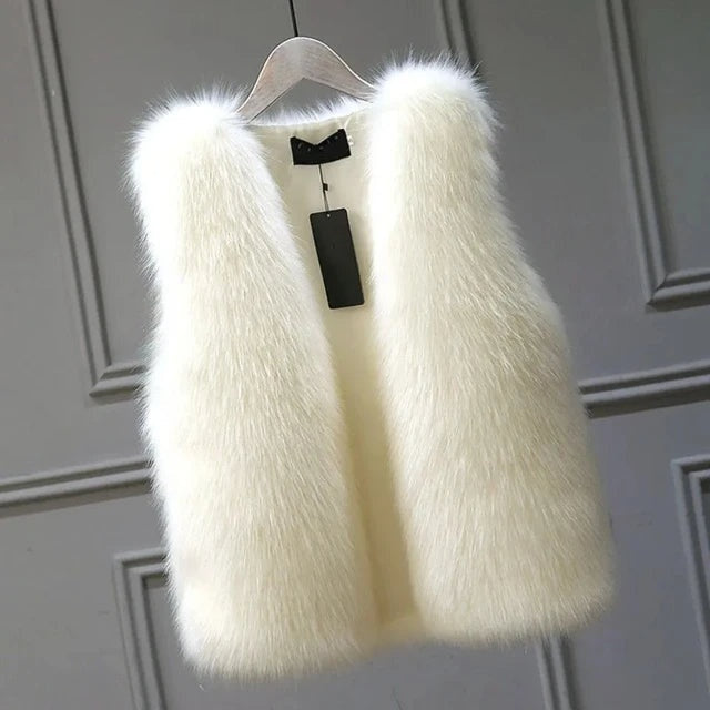 Angelina | Sleeveless Faux Fur Gilet for Women