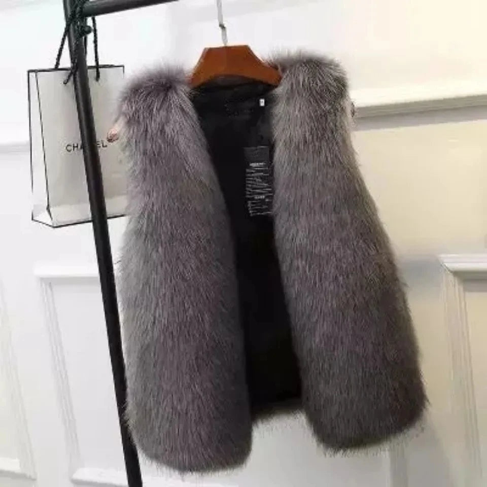 Angelina | Sleeveless Faux Fur Gilet for Women