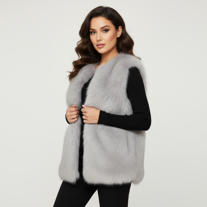 Angelina | Sleeveless Faux Fur Gilet for Women