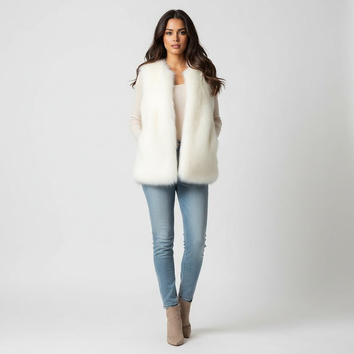 Angelina | Sleeveless Faux Fur Gilet for Women