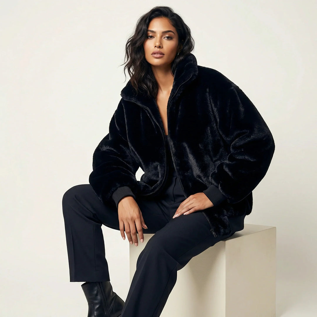 Rosalind | Faux Fur Bomber Jacket for Women