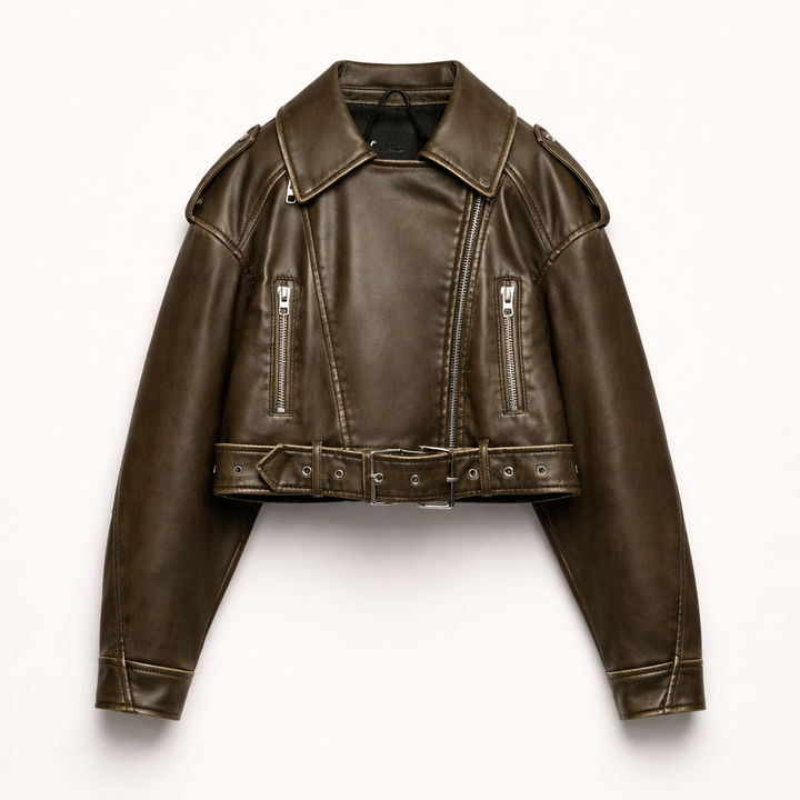 Gemma | Faux Leather Moto Jacket for Women