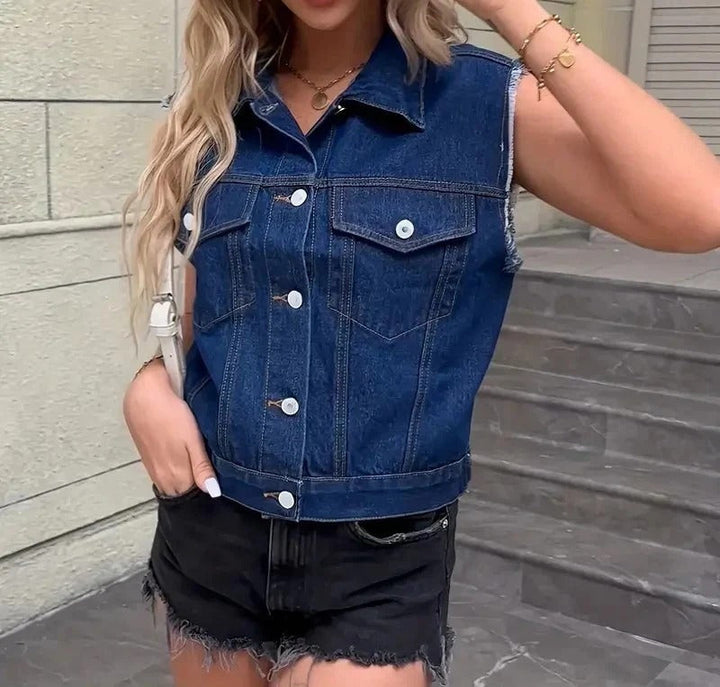 Lucia | Sleeveless Denim Gilet for Women