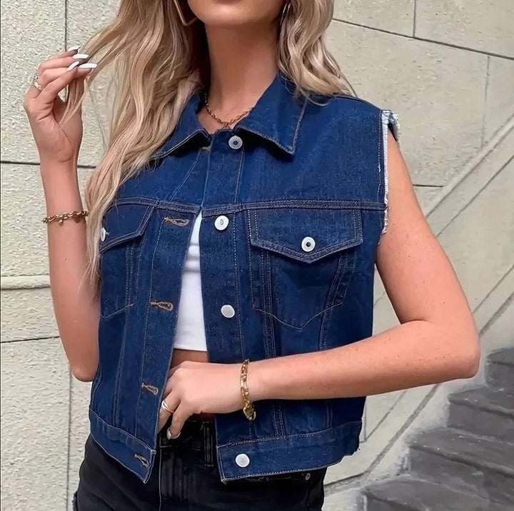 Lucia | Sleeveless Denim Gilet for Women